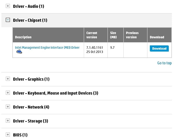 Herunterladen des Windows-Treibers von der offiziellen Webseite